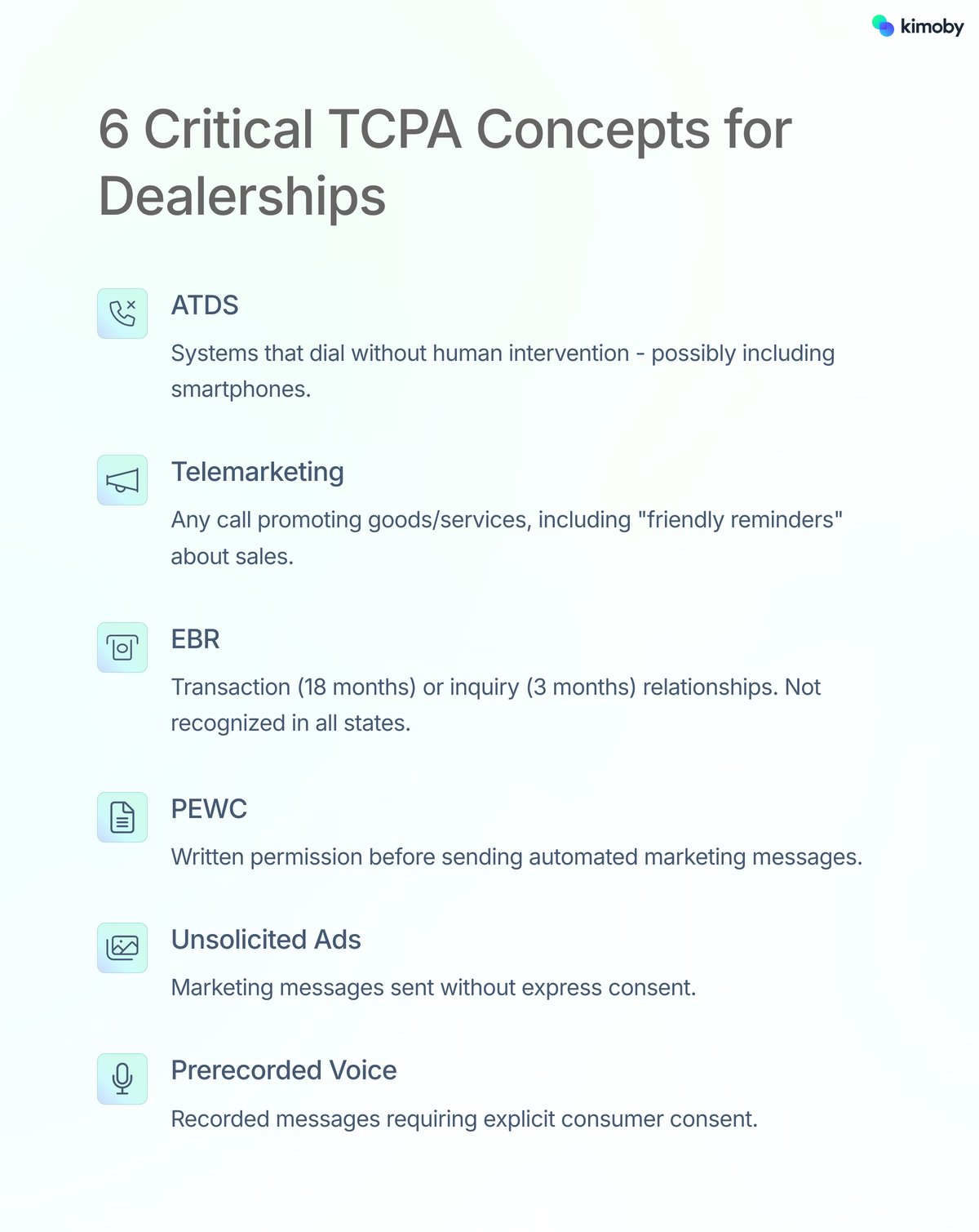 A Car Dealership's Guide to TCPA Compliance | Kimoby