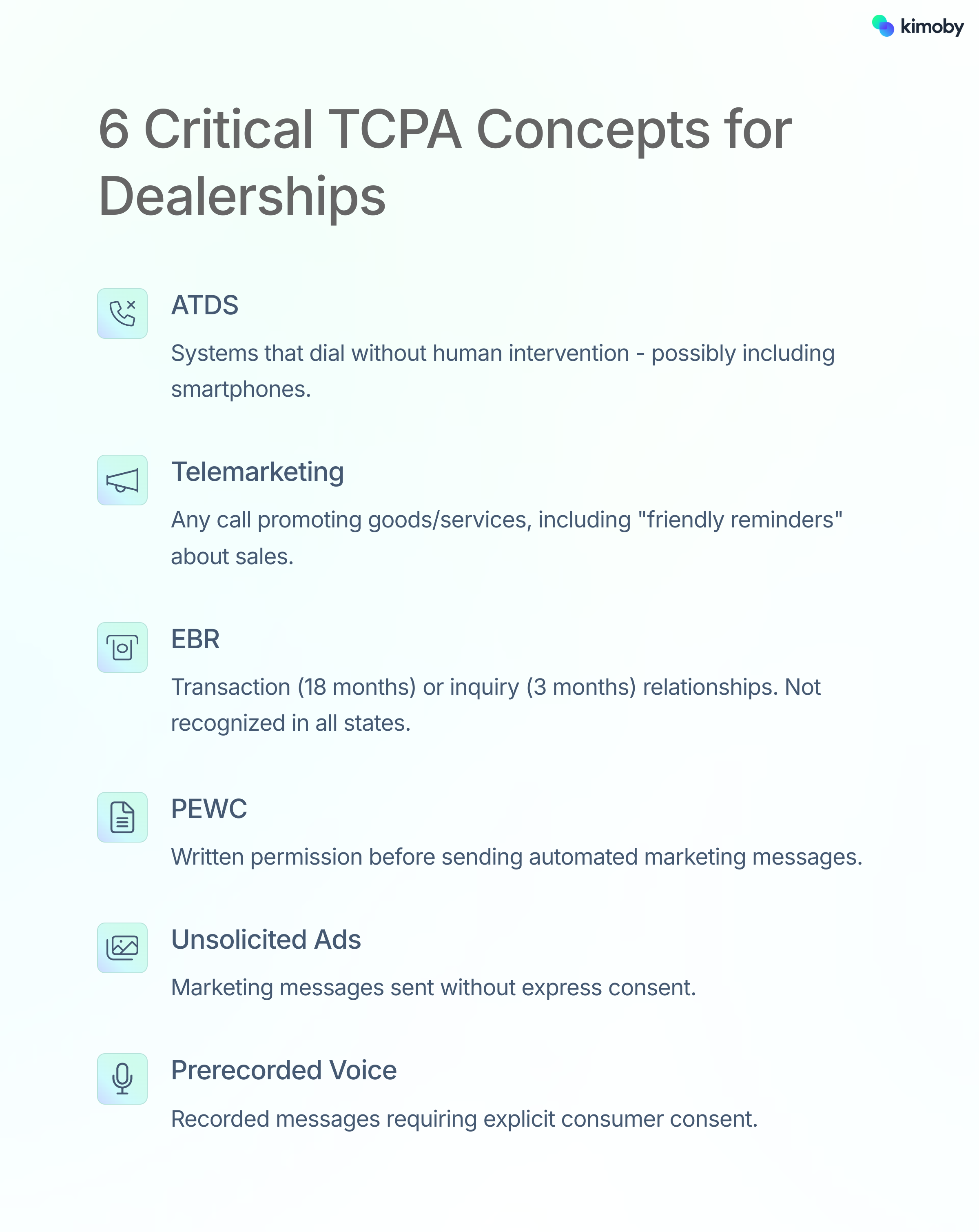 A Car Dealership's Guide to TCPA Compliance | Kimoby