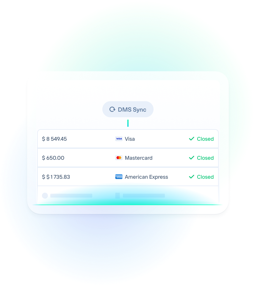 DMS integration payment