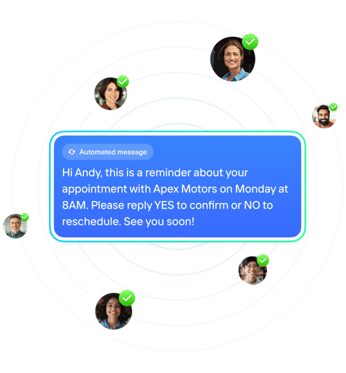 Automated message for service department