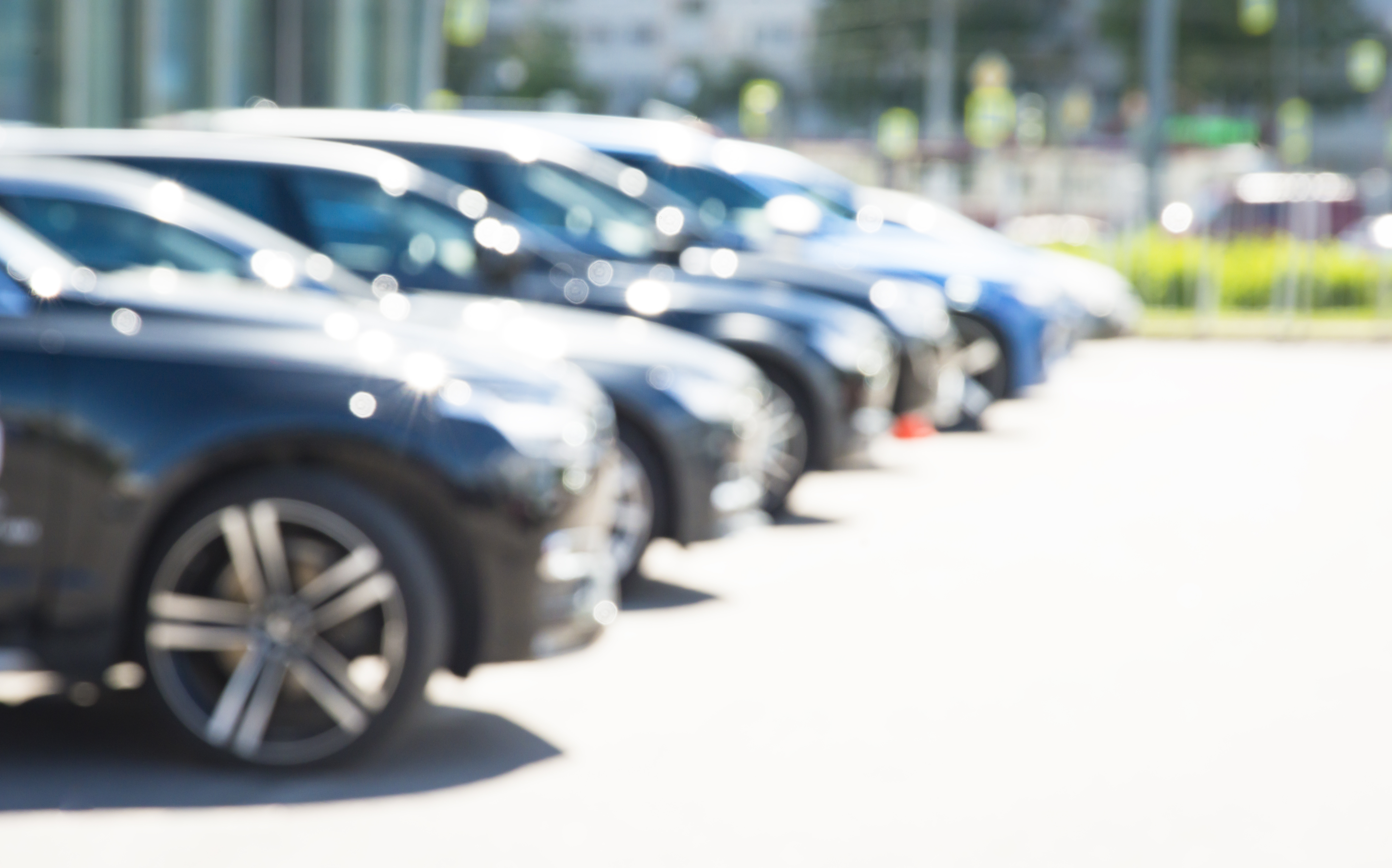 Loaner Cars in a parking