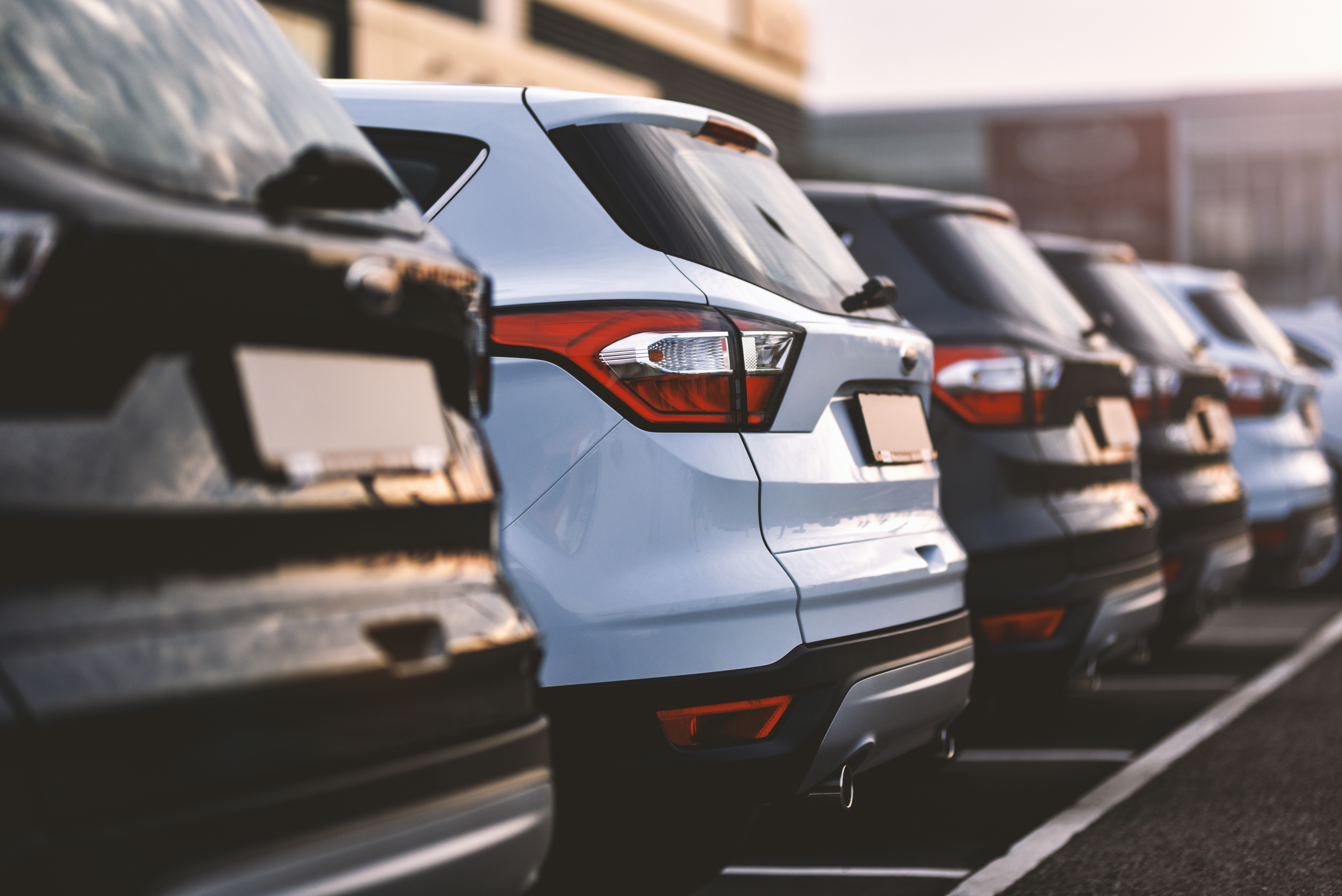 Cars parked outside in a parking