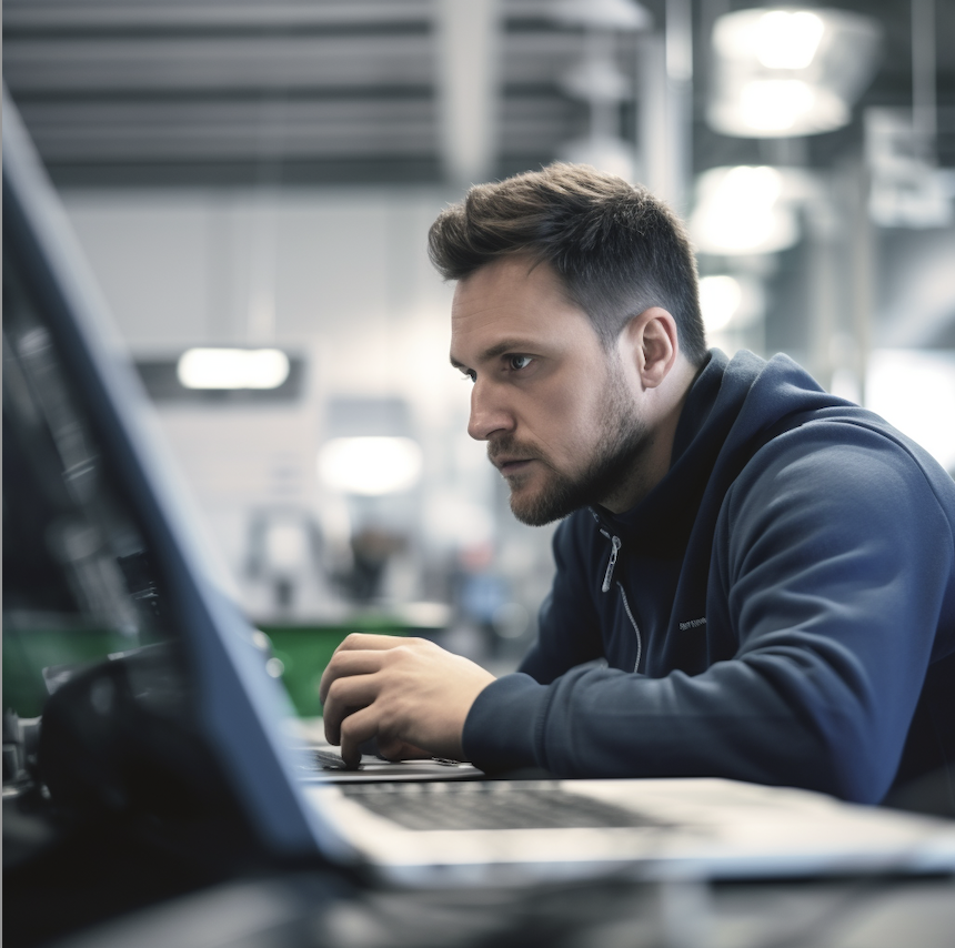 Service advisors in the service bay
